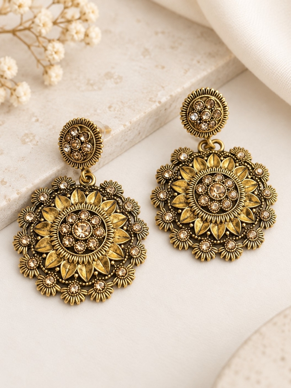 ANTHROPOLOGIE VINTAGE ANTIQUE INSPIRED EARRINGS